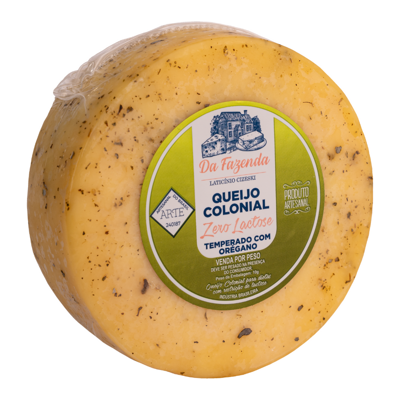 Queijo Colonial - Temperado com orégano - Zero lactose